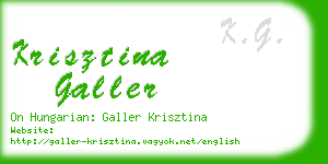 krisztina galler business card